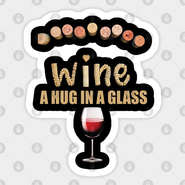 Wine Lovers Gift Sticker by Merchweaver